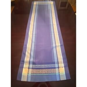 French Provincial Table Runner - Jacquard Blue Yellow Light Blue new